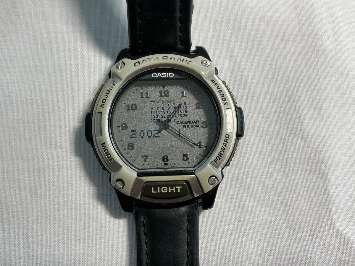 Vintage Casio Data Bank ABX-67 Module 1758 Quartz Men's Watch