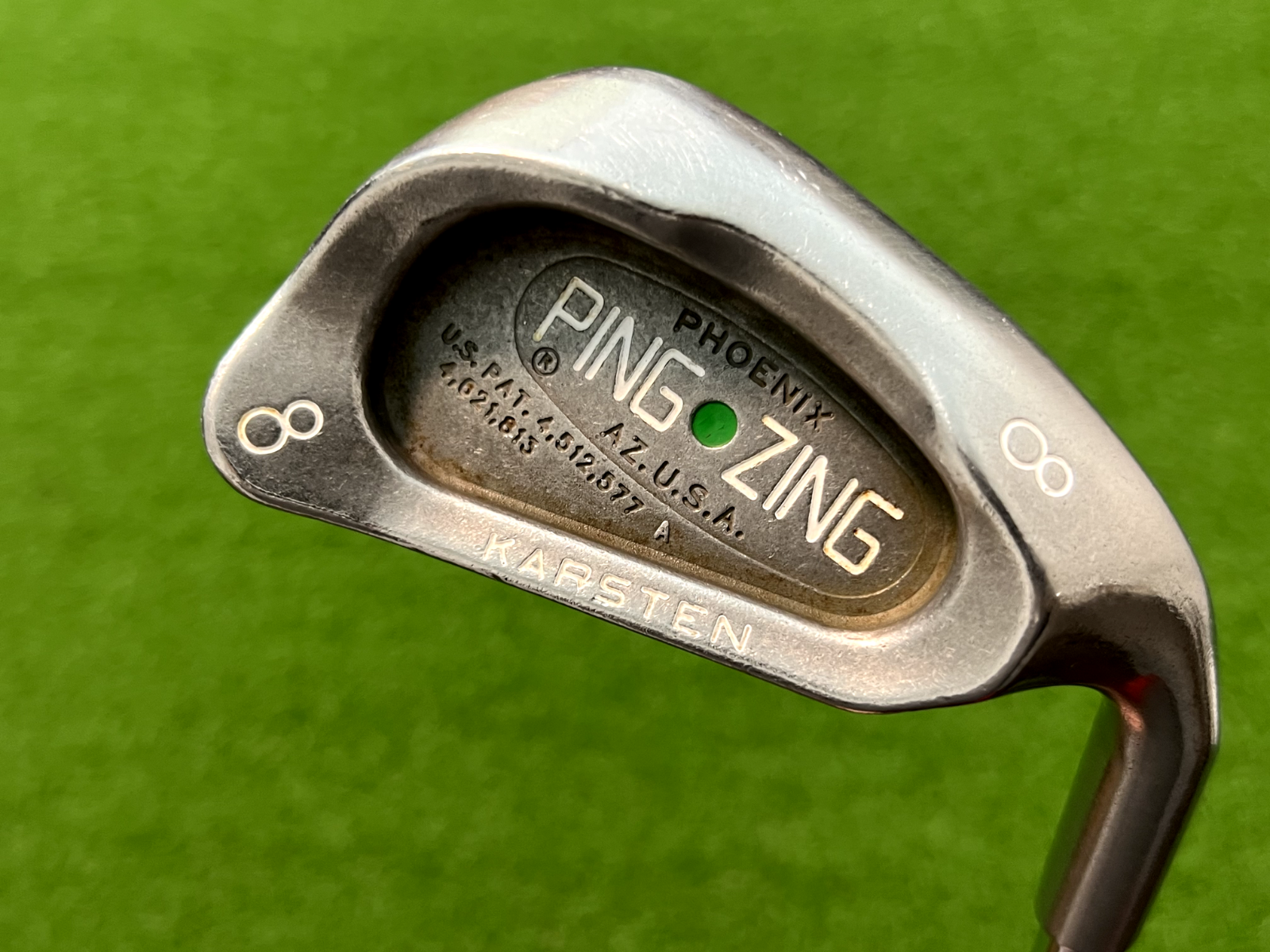 Karsten Golf PING ZING Green Dot (8) IRON Right Handed Steel KT-M