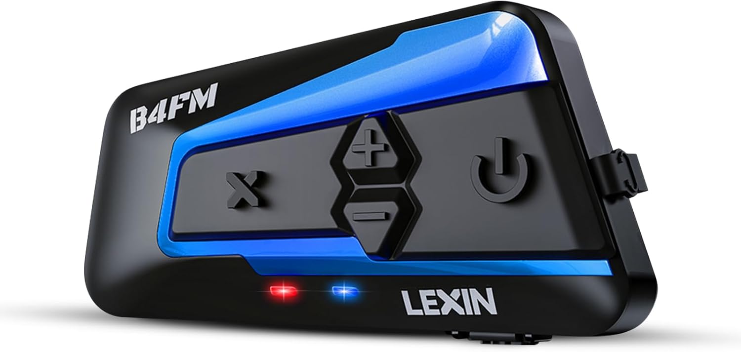 LEXIN B4FM Motorcycle Bluetooth Headset, 10 Riders Helmet