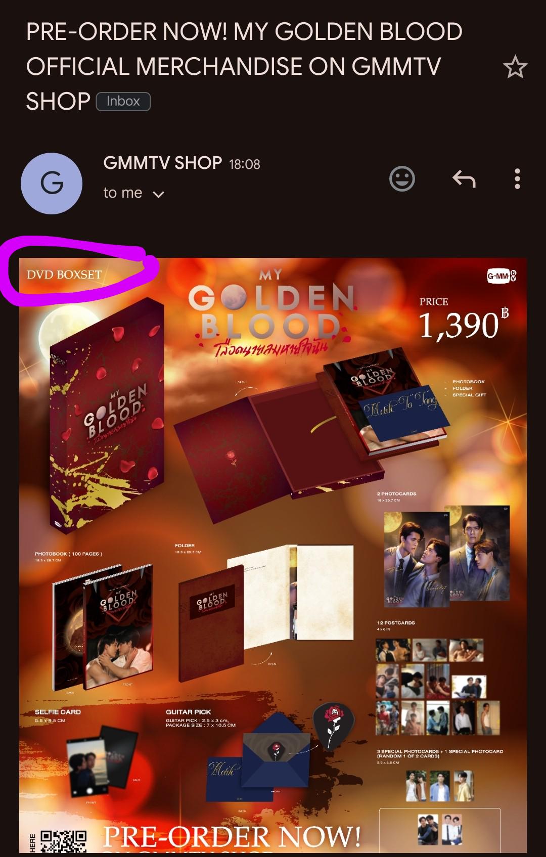 NOT* a DVD boxset (My Golden Blood) : r/boyslove