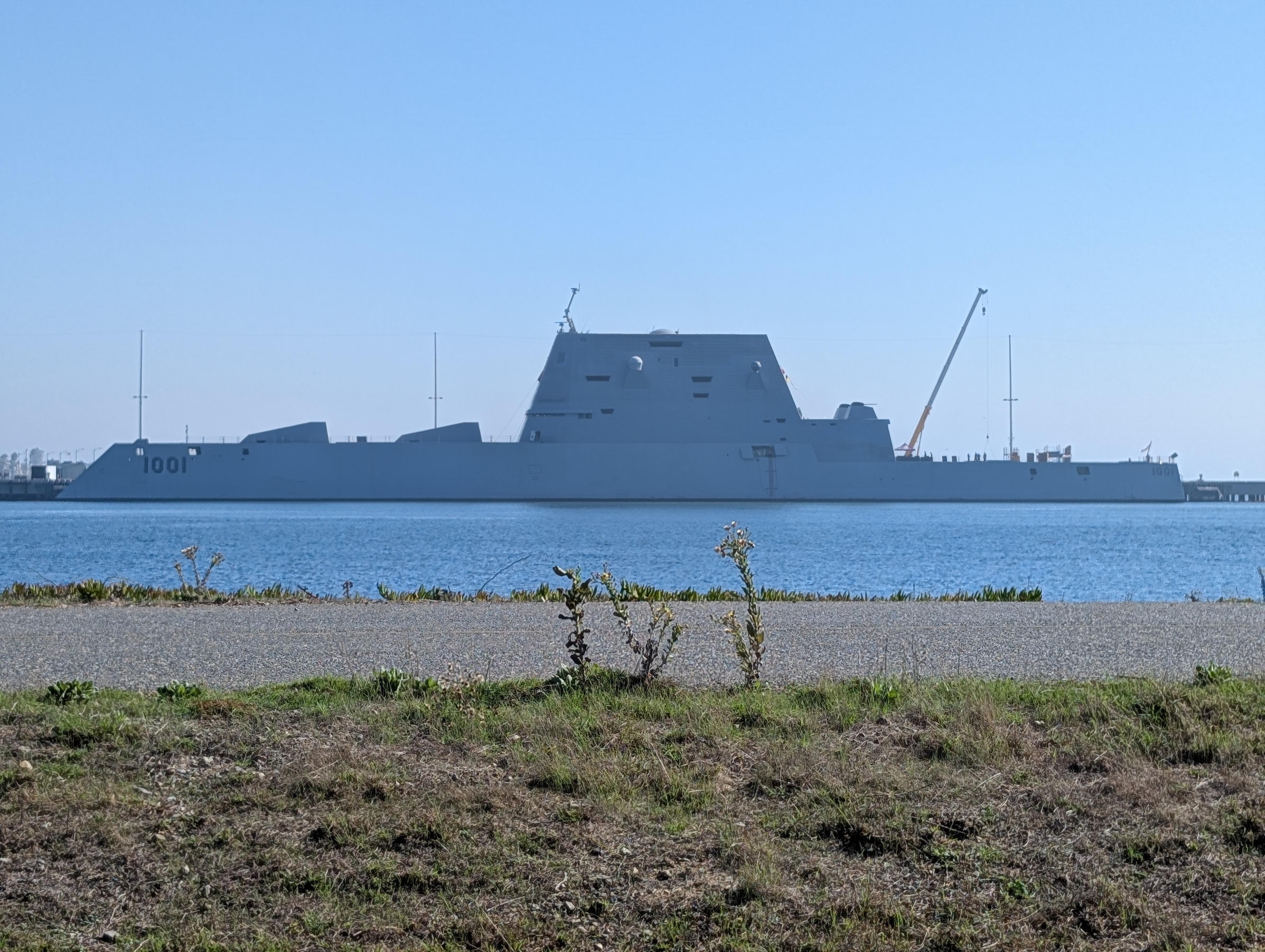USS Michael Monsoor (DDG 1001) docked at Naval Weapons Station