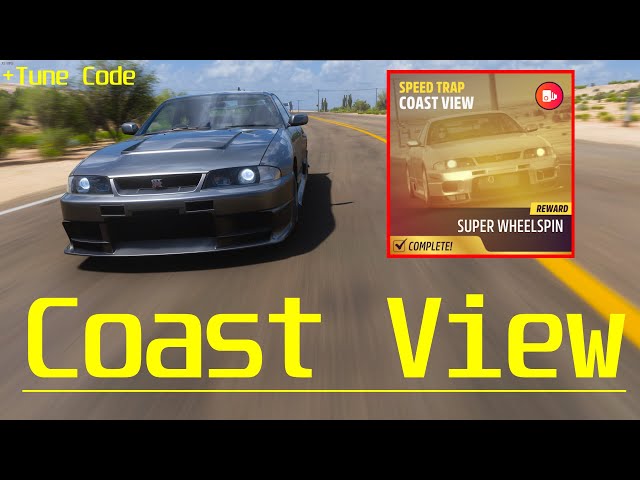 Coast View Speed Trap Nissan GTR 97 A800 + Tune Code | Forza