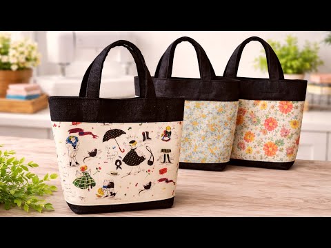 How to make a tote bag with 11 pockets and compartments - YouTube