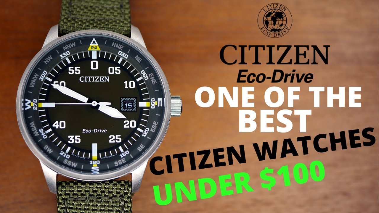 Citizen BM7390-22X Green Pilot Watch Under $100! Killer Looks! Eco