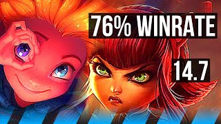 ZOE vs ANNIE (MID) | 76% winrate, 7/0/0, Godlike | KR Grandmaster