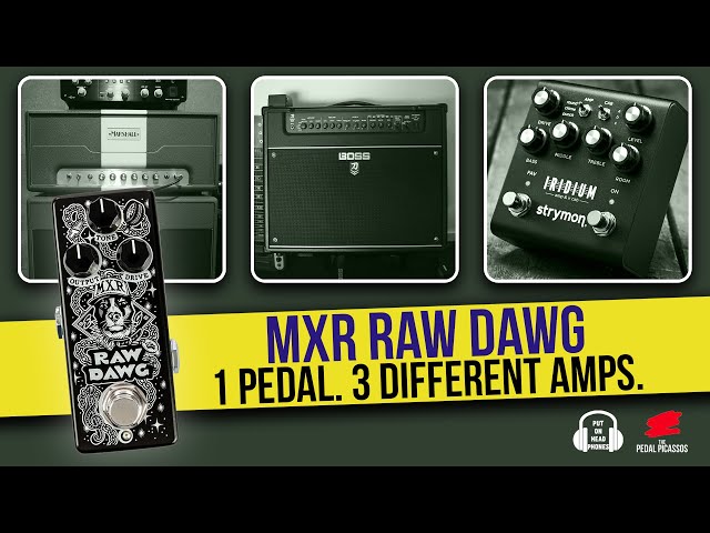 1 pedal 3 amps MXR Raw Daw - YouTube