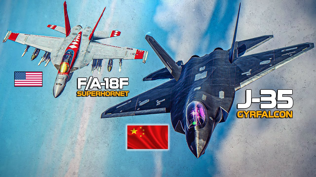 Budget F-35 J-35 Gyrfalcon Vs F/A-18F Super Hornet DOGFIGHT