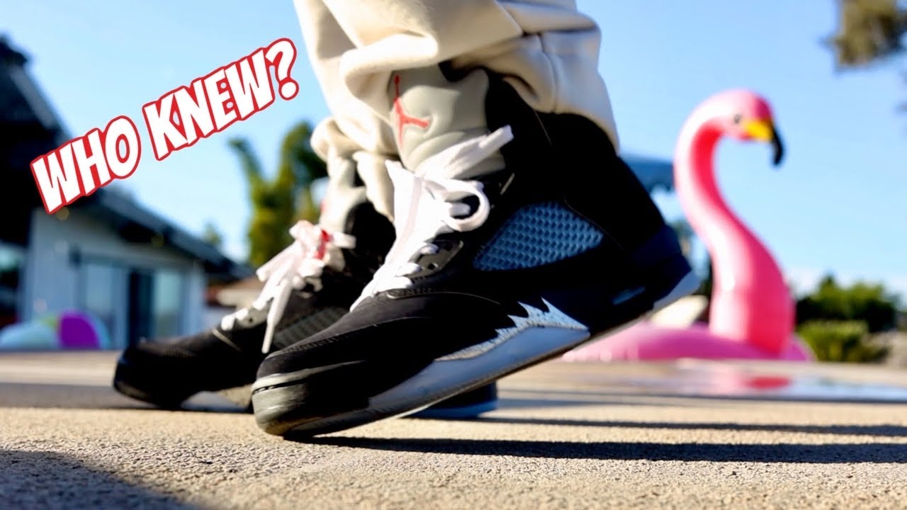 2025 Air Jordan 5 Reimagined Black Metallic On Foot review - YouTube