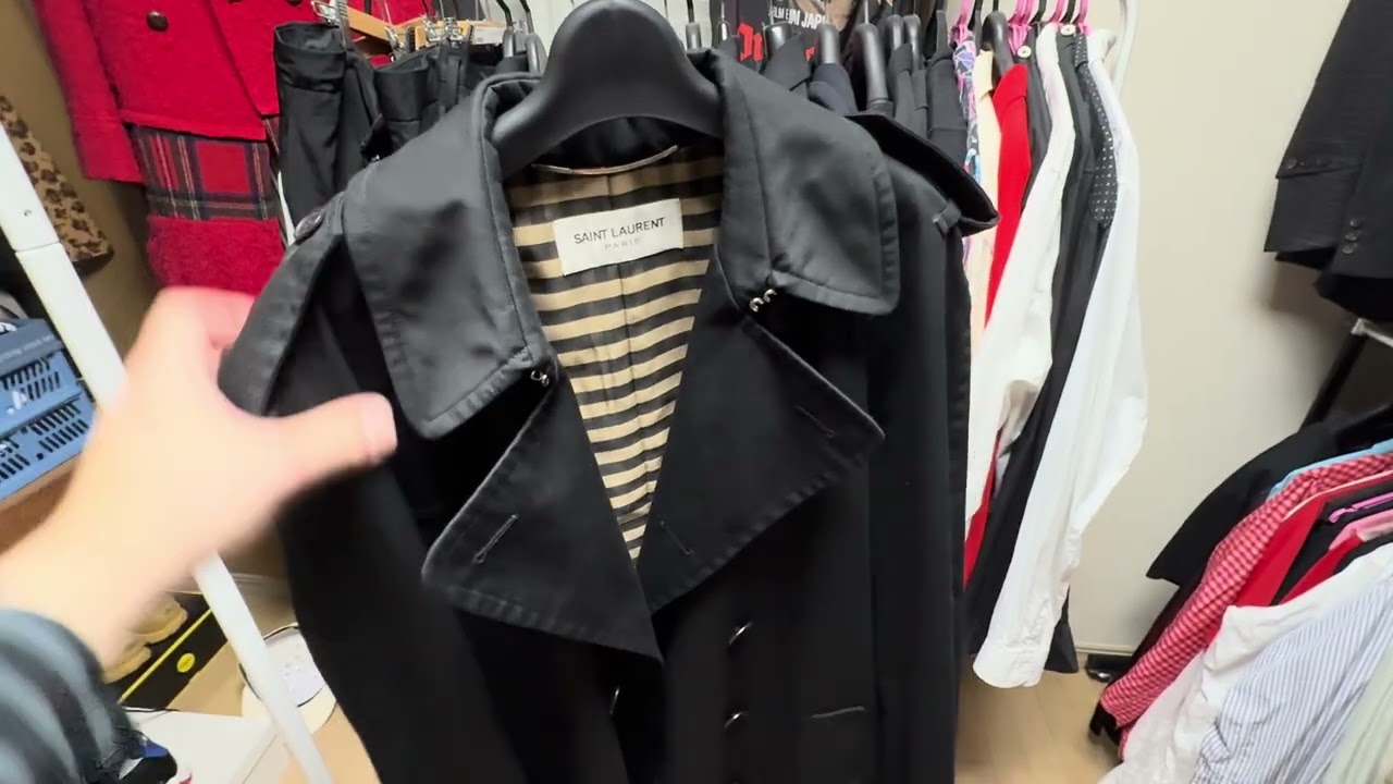 SAINT LAURENT trench coat Hedi Slimane Saint Laurent - YouTube