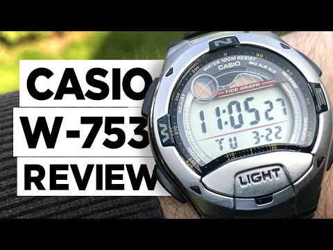 CASIO W-753 (Module 2926) Digital Watch Hands on Review - The Moon