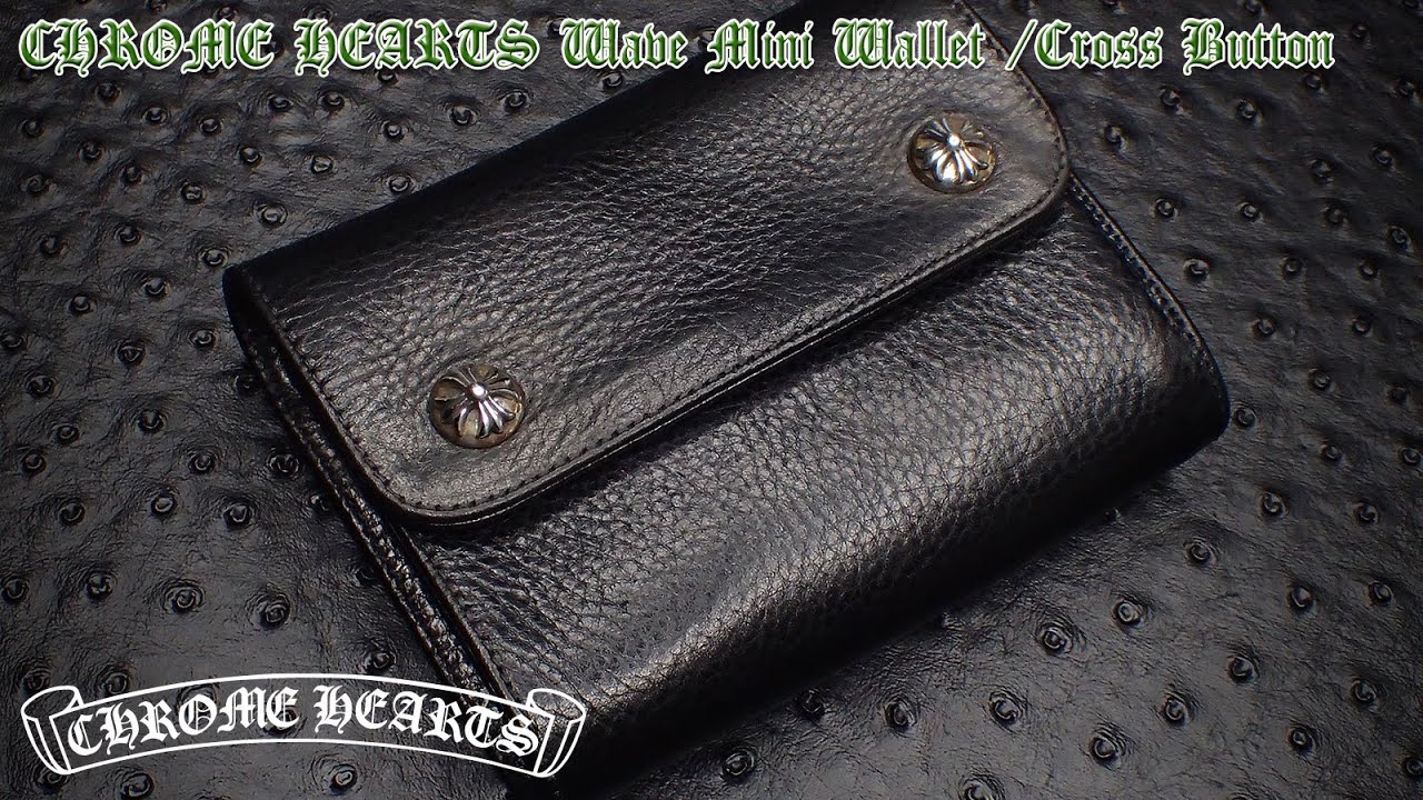 CHROME HEARTS Wave Mini Wallet /Cross Button - YouTube