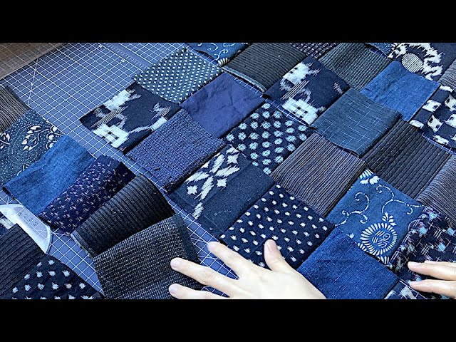 暮らしの手仕事 藍色系古布のパッチワークエプロンを作る 手作り大好き