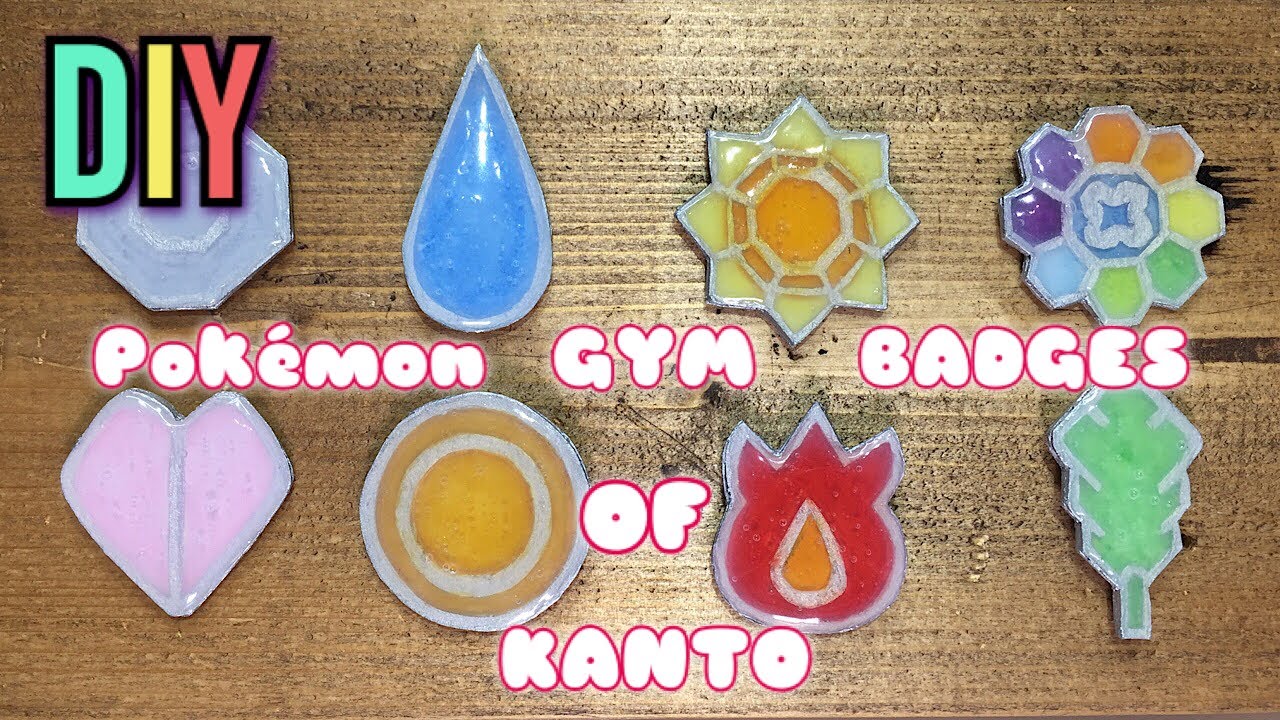 厚紙工作】ポケモン ジムバッジ Pokémon GYM BADGES 【cardboard craft