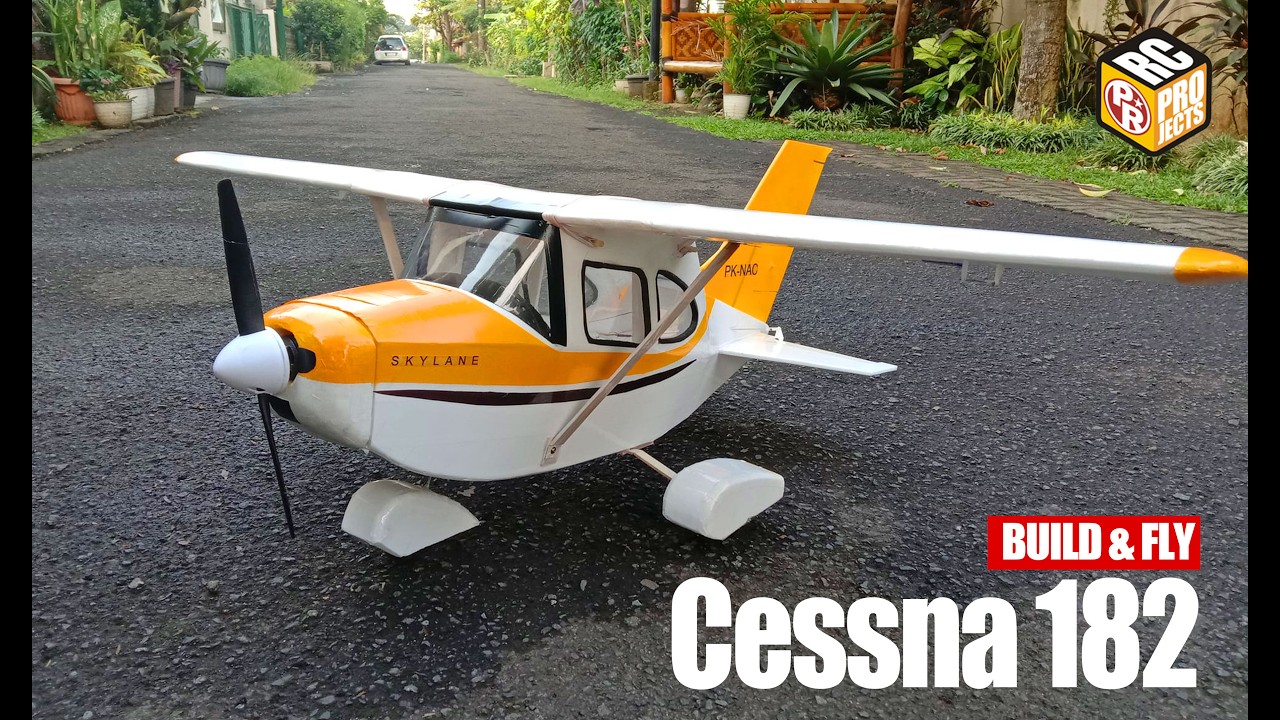 How To Build And Fly A Cartoon Cessna 182 Rc Plane At Home! - YouTube