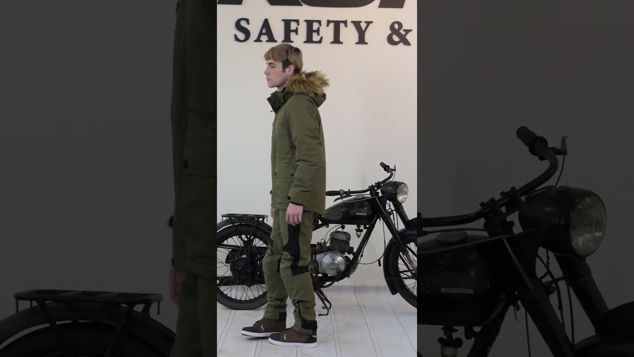 KOMINE コミネ JK-615 Protect WP Winter Coat, Army Green / JK-615