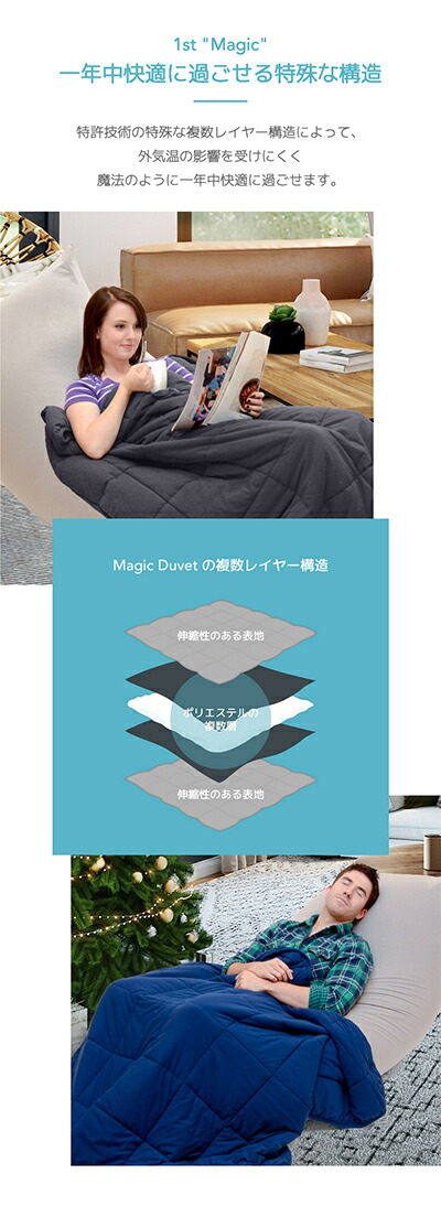 新品・未使用】ヨギボー マジックデュベット シングル（ダークグレー