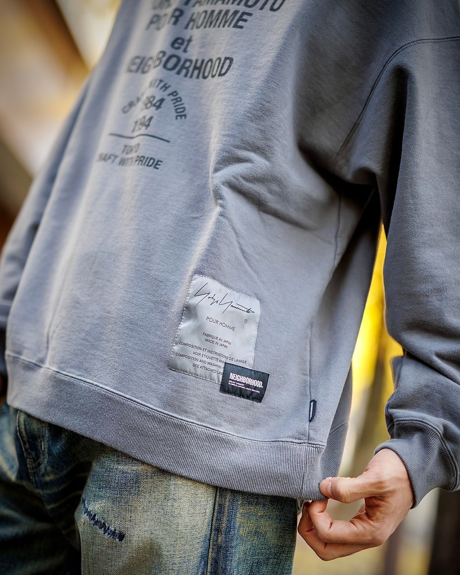 yohji yamamoto x NEIGHBORHOOD SWEAT SHIRT LS (GRAY)スタイル | 5860