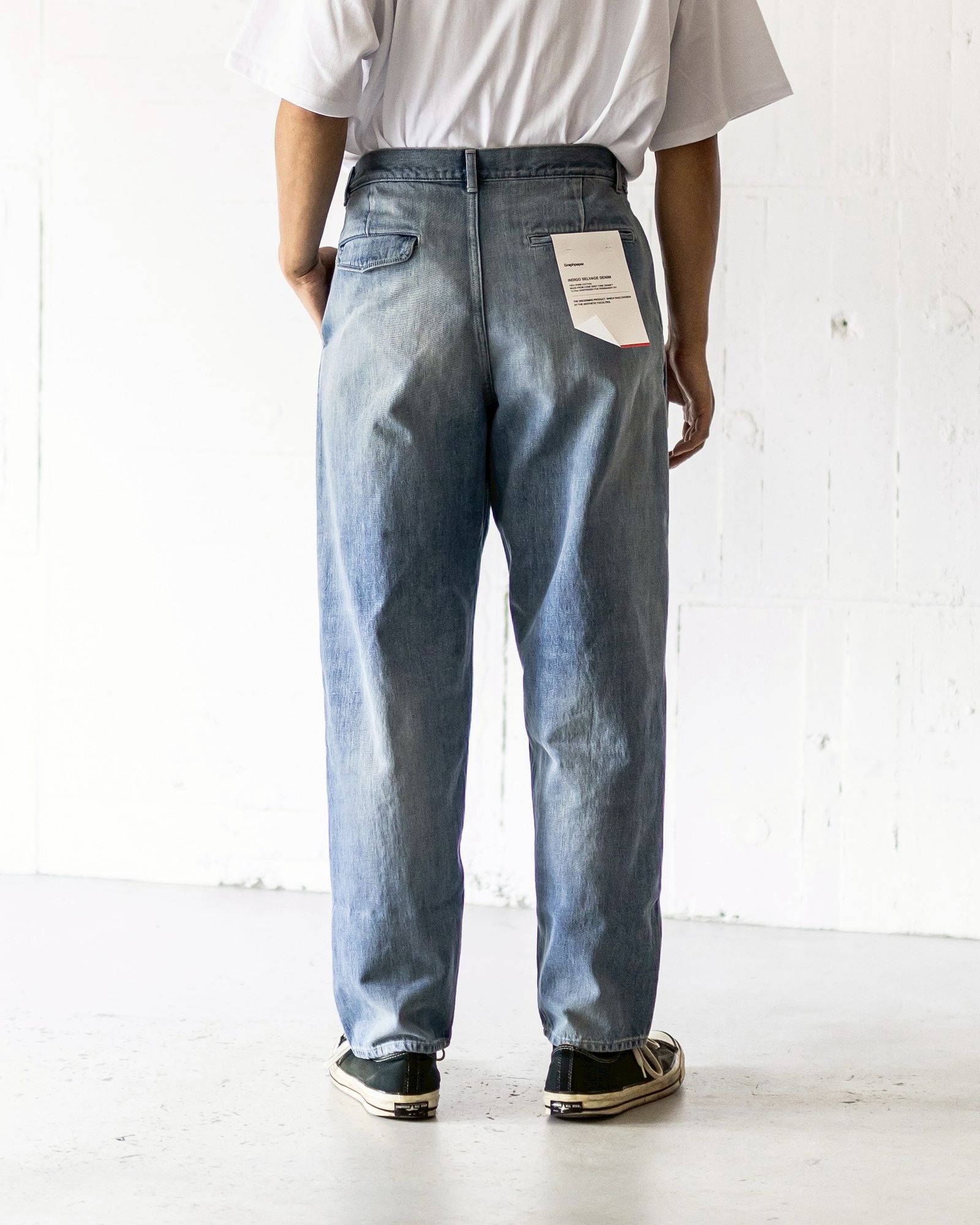 Graphpaper - グラフペーパー Selvage Denim Two Tuck Tapered Pants