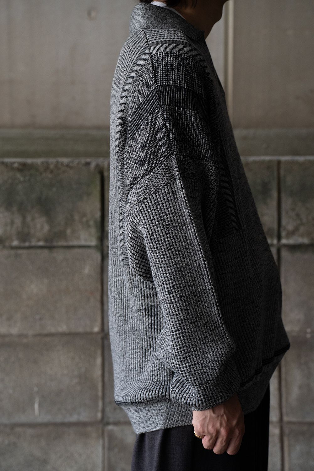 YASHIKI - 【25AW】Setsuen Skipper Knit(MIX GRAY) | Salty