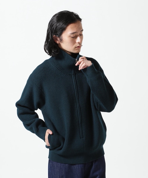 GARDEN（ガーデン）の「YOKE/ヨーク/ 3/4 FRONT ZIP HIGHNECK RIB