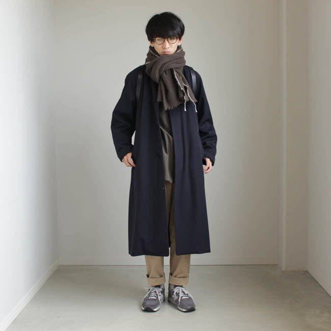 YAECA STAINCOLLAR COAT LONG / ヤエカステンカラーコートロング M