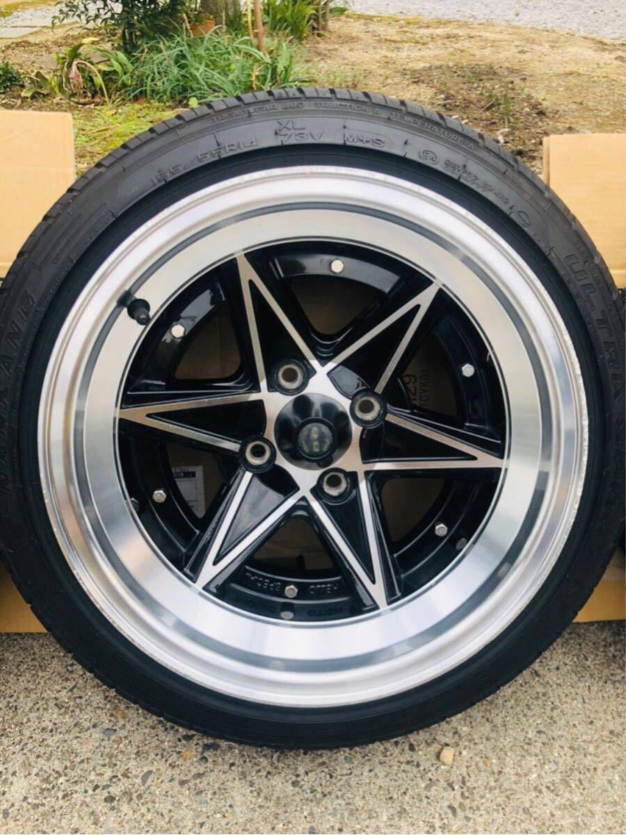 中古】深リム☆はろーすぺしゃる☆エイトシックス 7J 14インチ PCD100