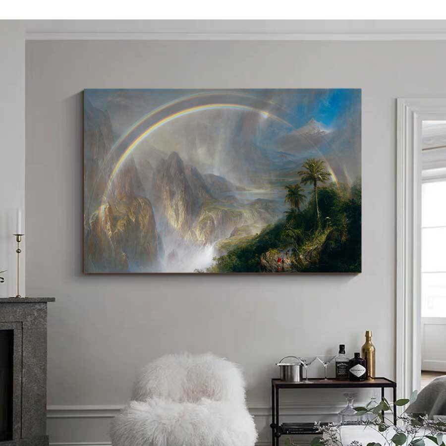 フレデリック・エドウィン・チャーチ 熱帯地方の雨季 75cm×50cm 名画
