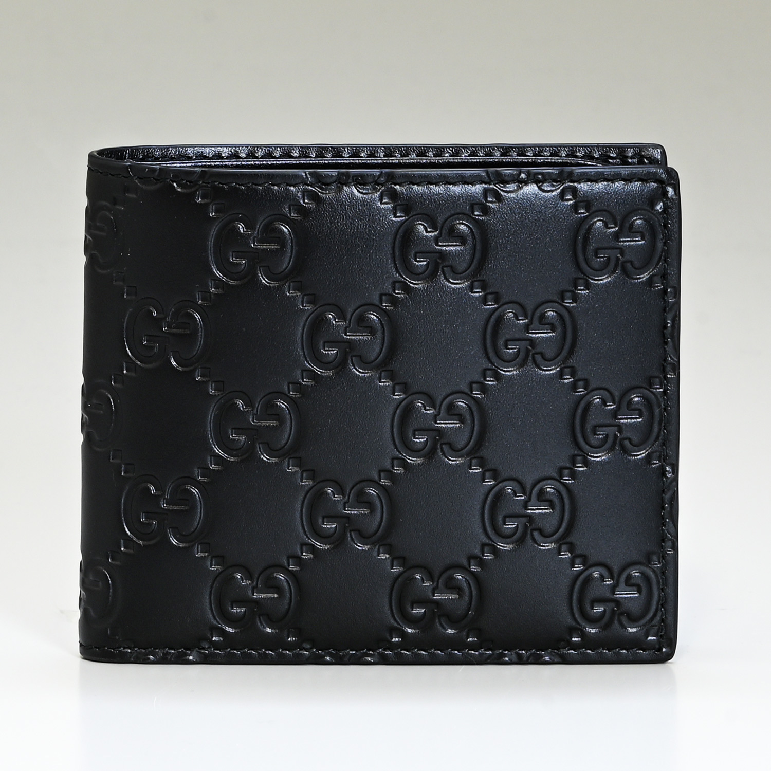 グッチ GUCCI メンズ 二つ折り財布 小銭入れなし AVEL グッチシマ
