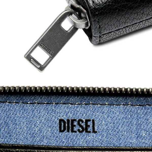 DIESEL ディーゼル 長財布 メンズ レザー ブラック 黒 ブランド 羊革