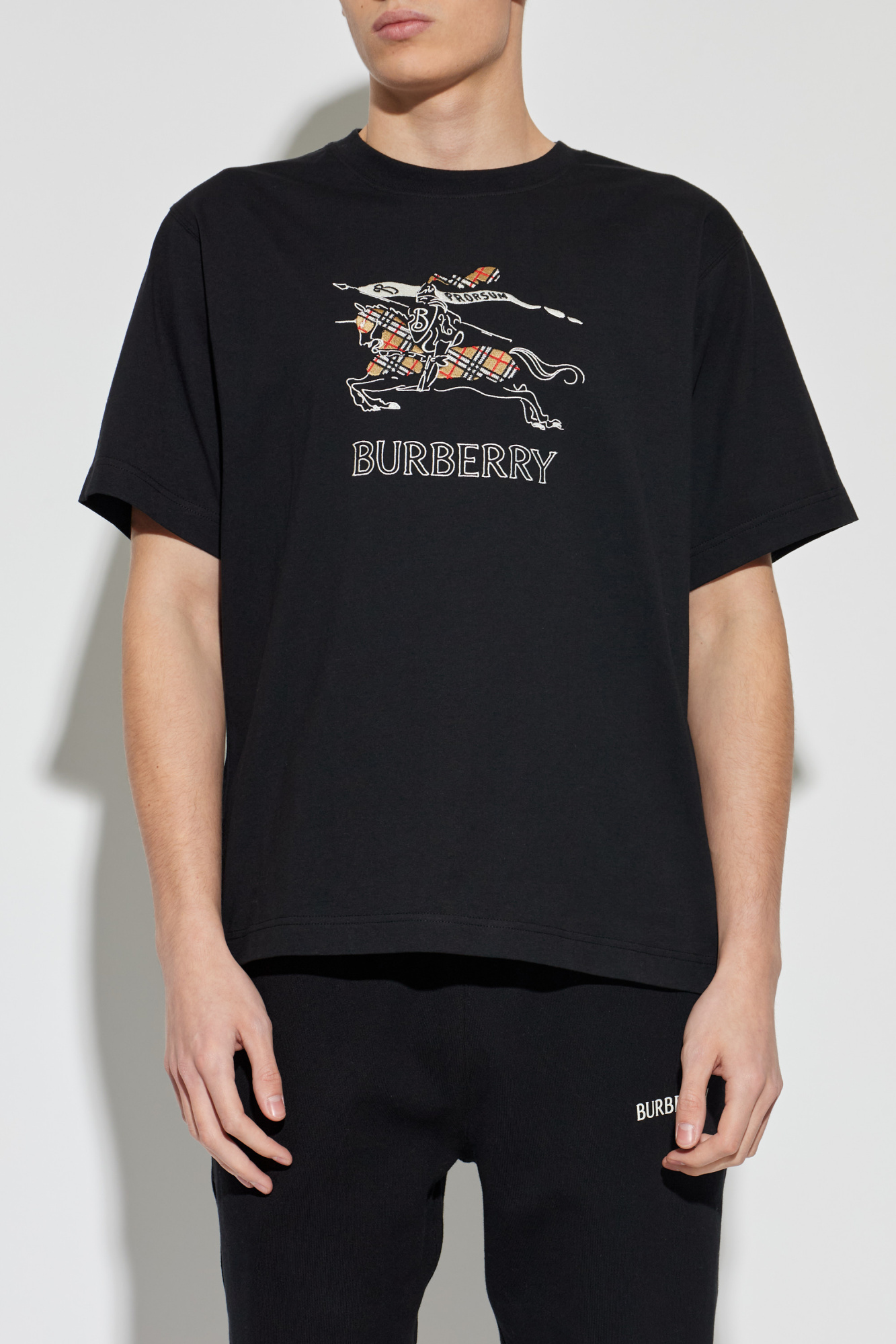 Black T-shirt with logo Burberry - Vitkac AS