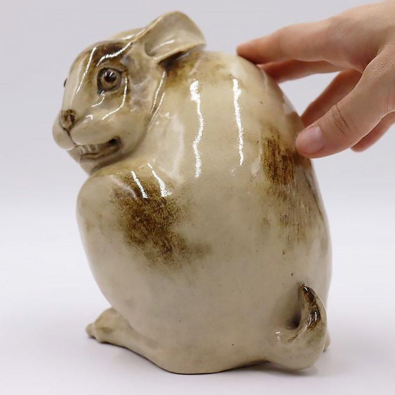 アンティーク日本製うさぎの陶磁器置物 1926年製