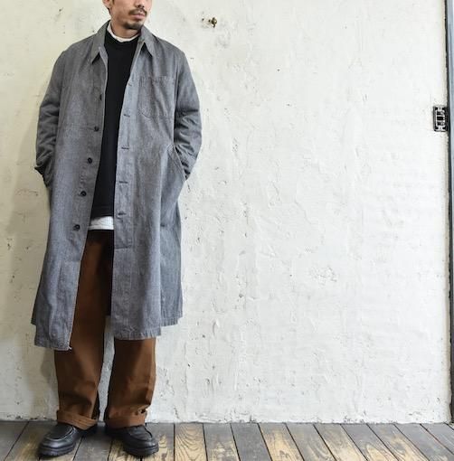 1950's フレンチ ブラックシャンブレーアトリエコート】 - 山形、仙台