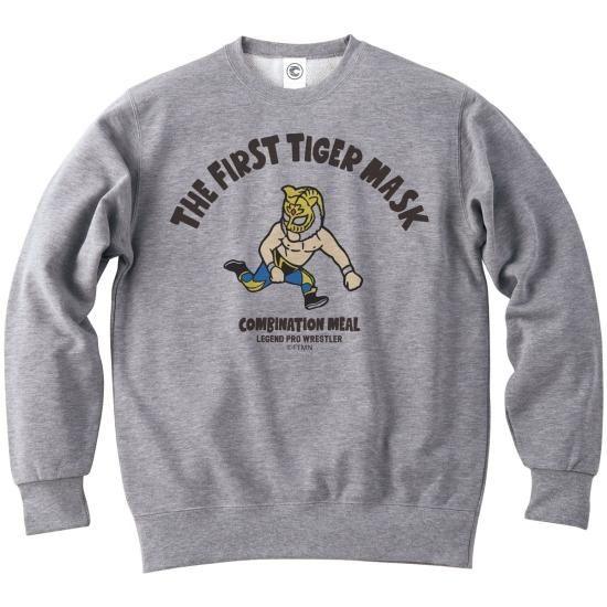 初代タイガーマスク THE FIRST TIGER MASK クルースウェット ヘザーグレー