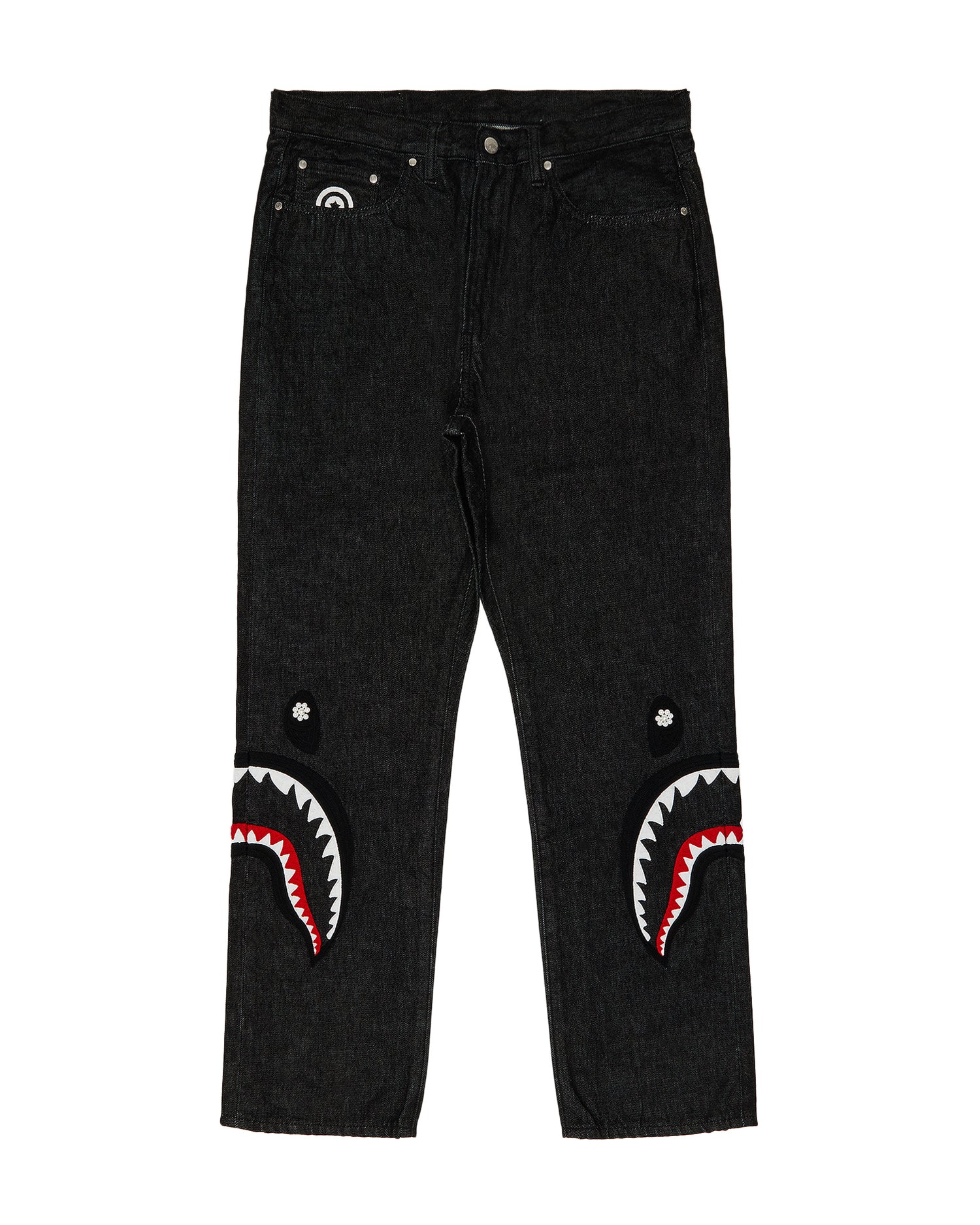 A BATHING APE® Pearl Side Shark Relaxed Fit Denim Pants | Bape
