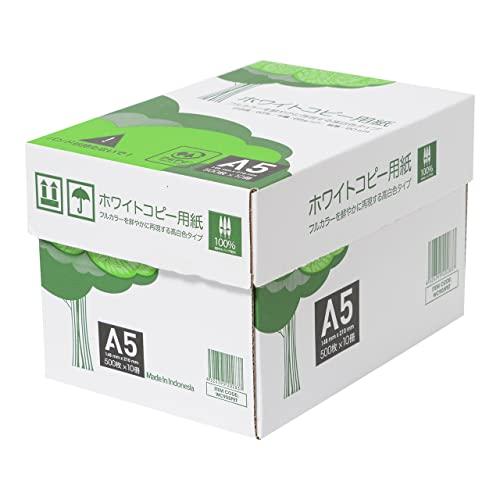 エイピーピージャパン ホワイトコピー用紙 A5 500枚×10冊 印刷