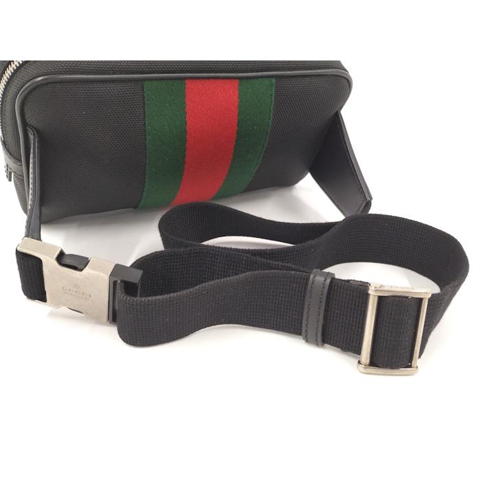 GUCCI（グッチ） ウエストバッグ シェリーライン キャンバス ブラック
