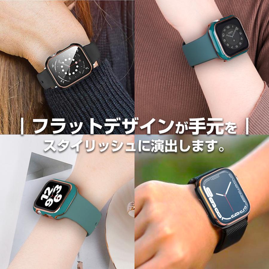 アップルウォッチカバー 45 44 42 41 40 38mm 防水 保護 キラキラ 全面