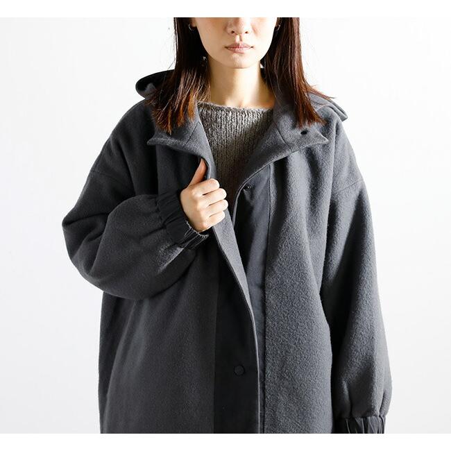 evam eva（エヴァムエヴァ） ウールパディングロングコート wool