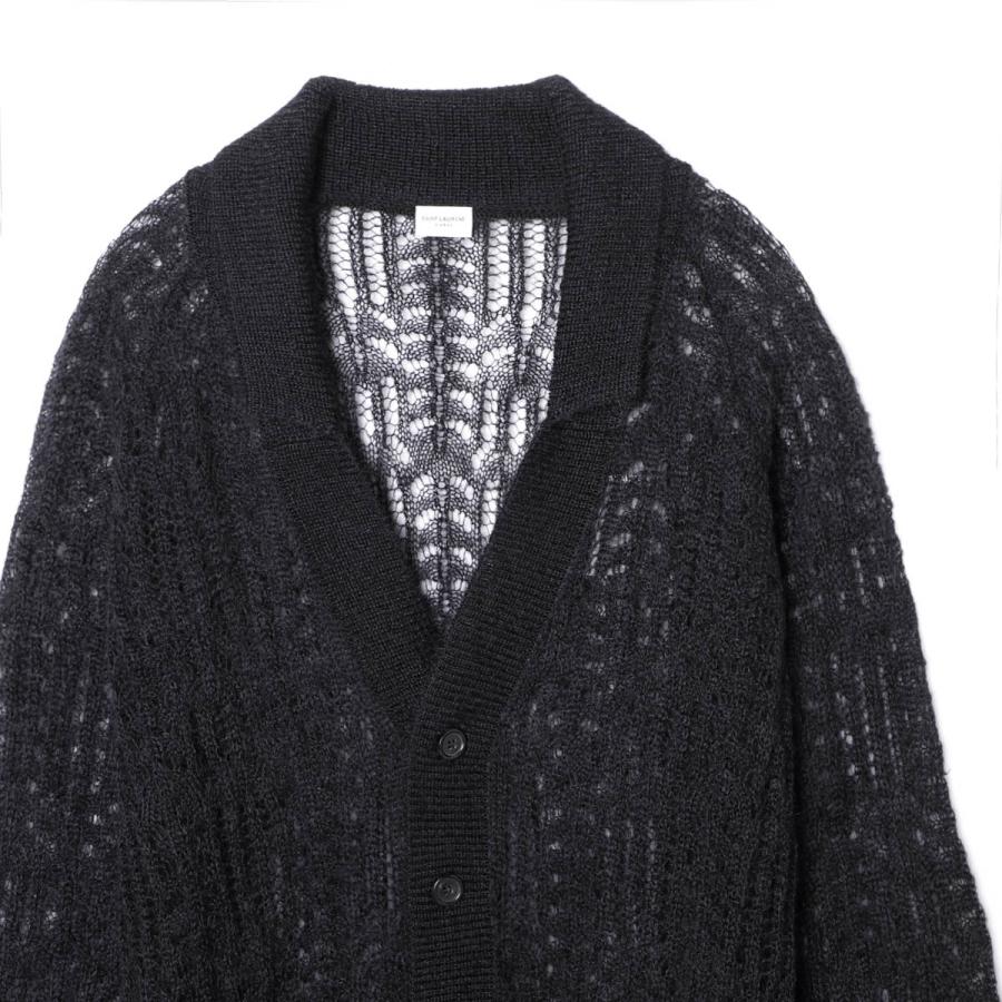 SAINT LAURENT サンローラン カーディガン ブラック メンズ 708861