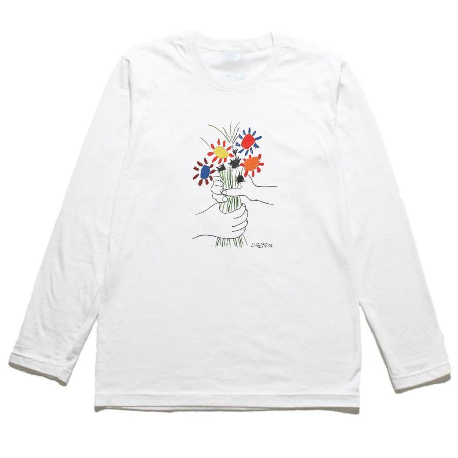 ピカソ 友情の花 デザイン・アート 長袖Tシャツ ロングスリーブ