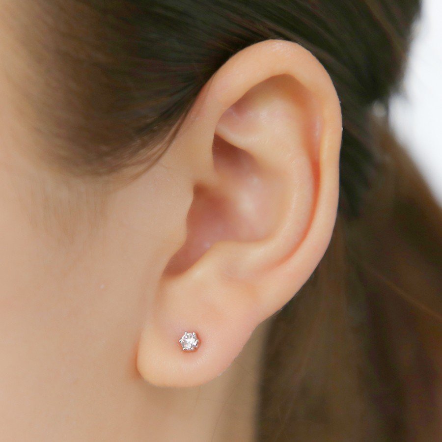 プラチナ ダイヤモンド ピアス（0.2ct） （7282157781149