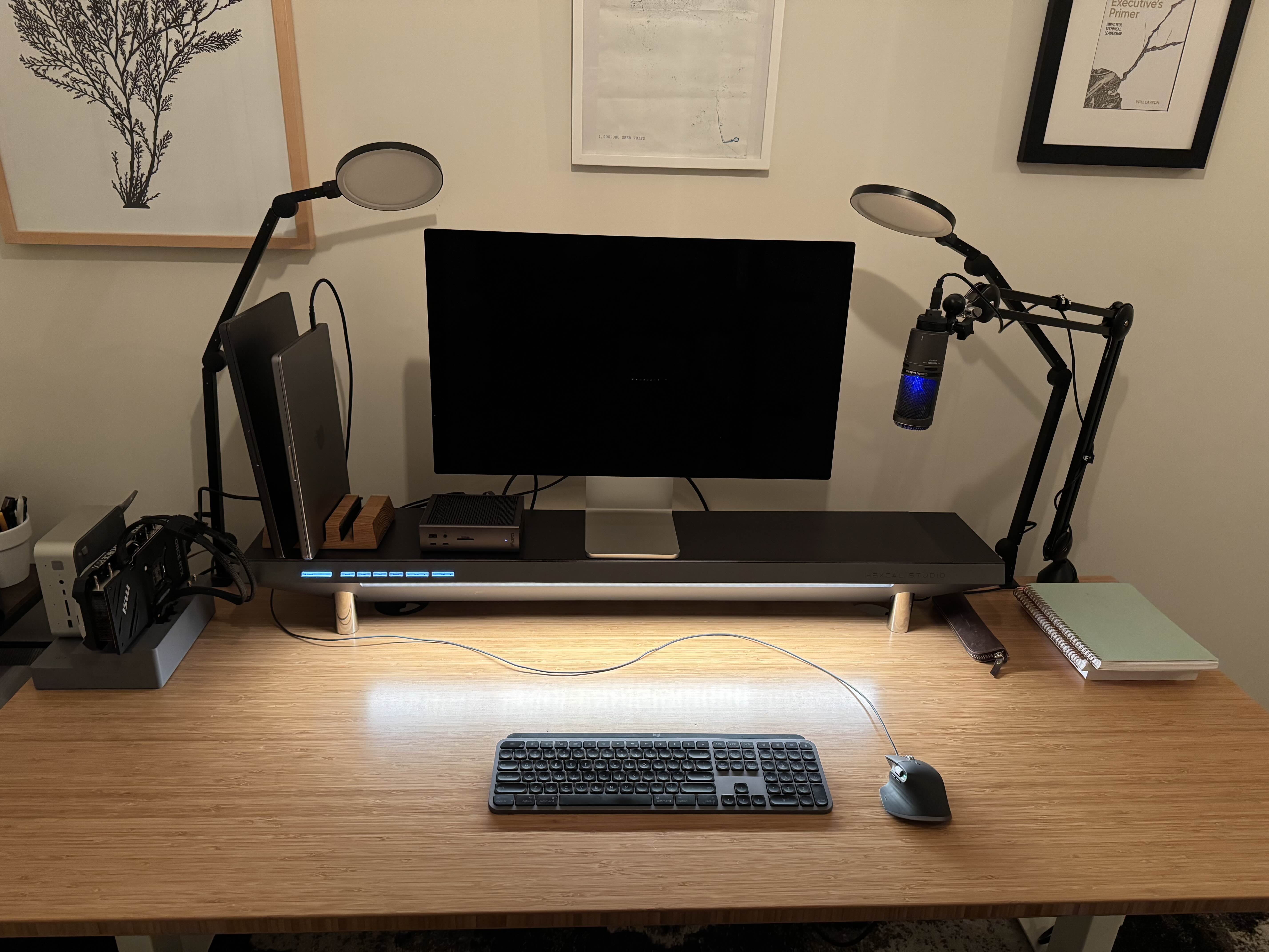 My desk setup in 2025. | Irrational Exuberance