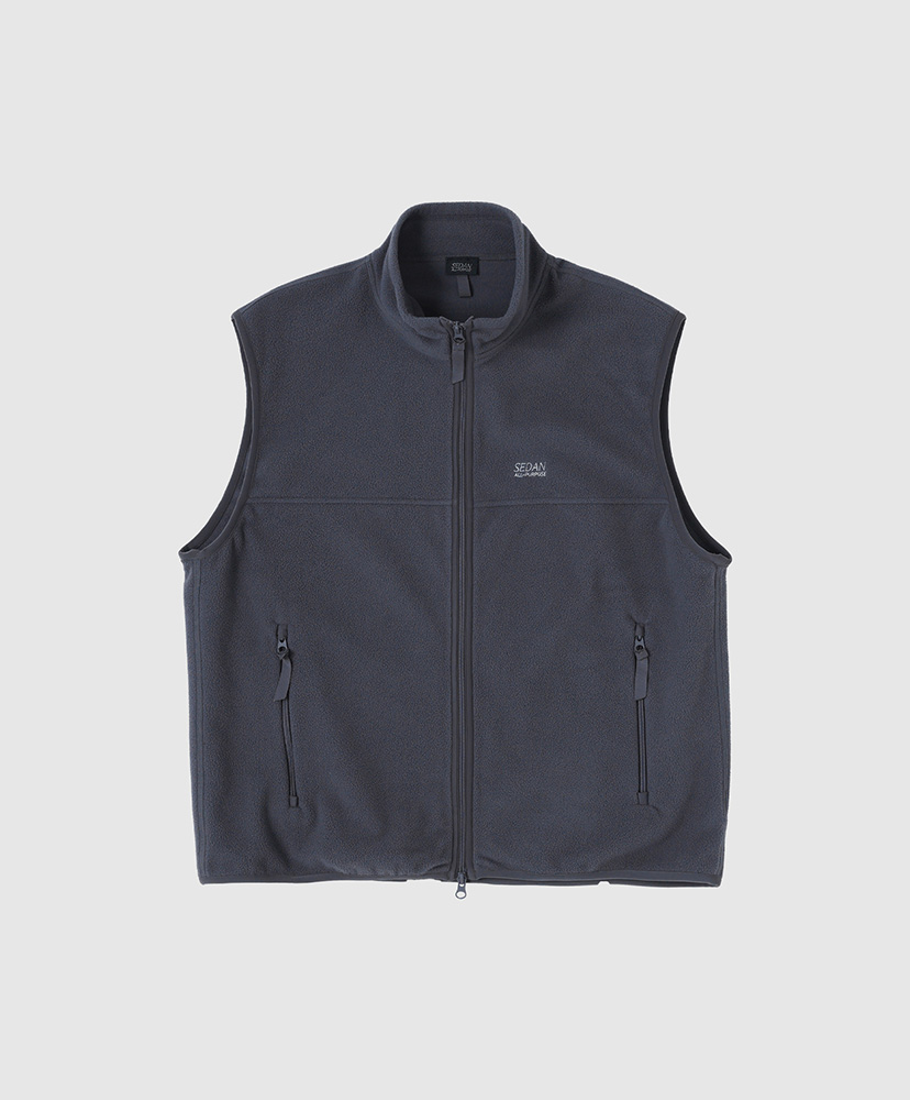 Fleece Full Zip Vest(L(MEN) Black/ブラック): SEDAN ALL-PURPOSE