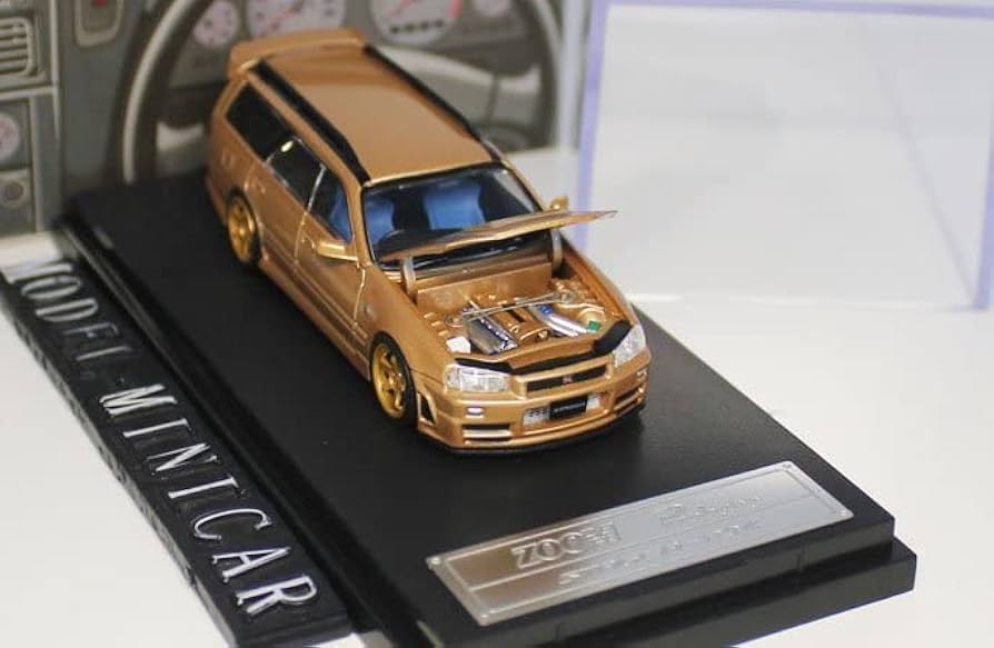 Amazon | △限定品！Gold！ZOOM 1/64 日産 NISSAN Stagea R34 GT-R