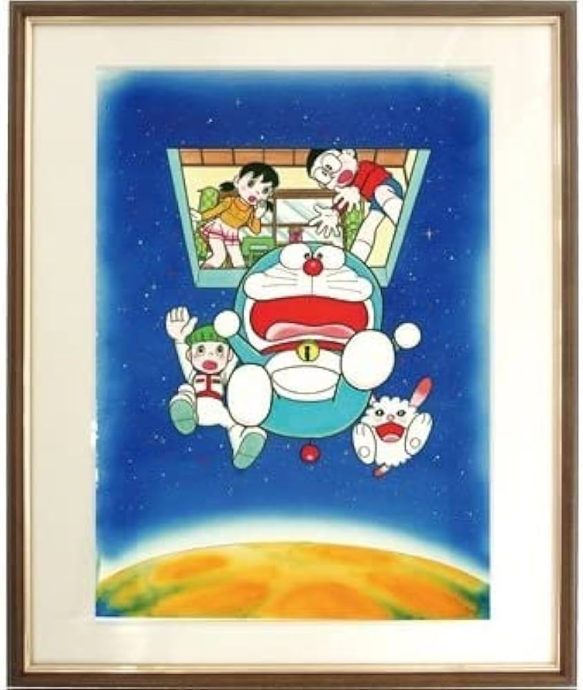 Amazon.co.jp: ドラえもん 複製原画 のび太の宇宙開拓史 額装付き 藤子
