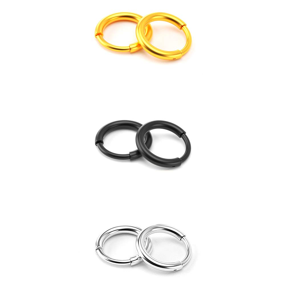Buy Surgical Stainless Steel Endless Hoop Earrings 8-14mm