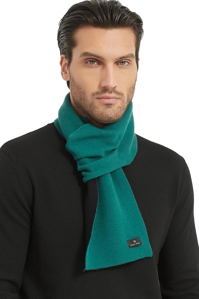 CUDDLE DREAMS 100% Merino Wool Men's Winter Knit Scarf, Easy-to