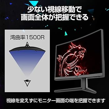 Amazon.co.jp: MSI Optix G24C4 Gaming Monitor 23.6-inch / VA Curved