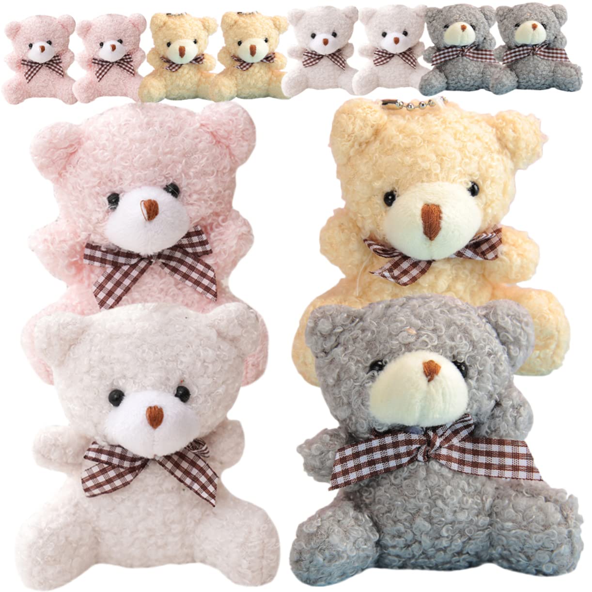 Amazon.co.jp: STOBOK 12個セット ベアキーチェーン かわいい