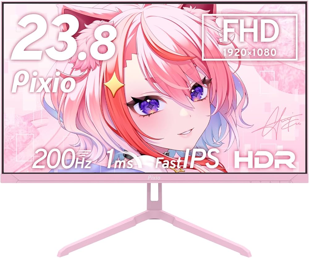 Amazon.co.jp: Pixio PX248 Wave Pastel Pink ゲーミングモニター